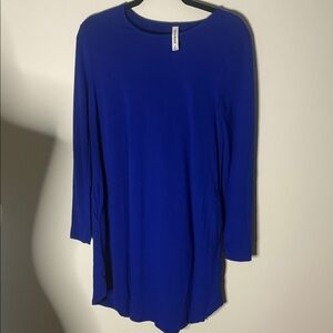 Zenana Outfitters Cobalt Blue Long Sleeve Dress